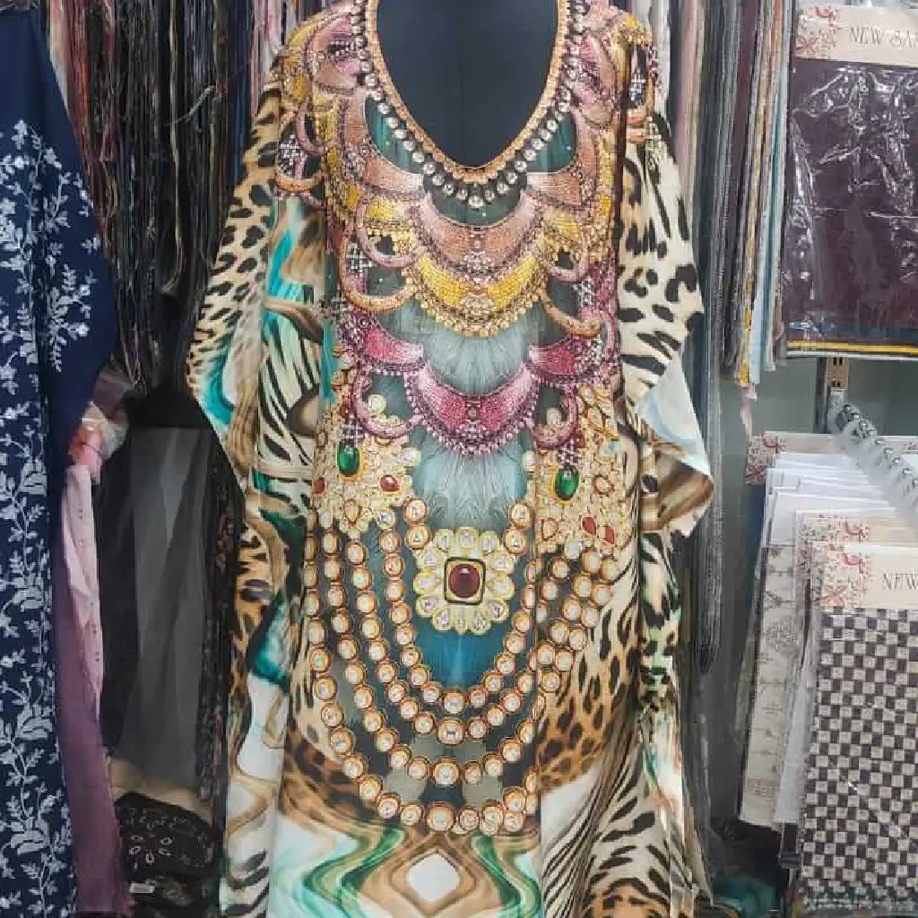 Digital Silk Printed Kaftan